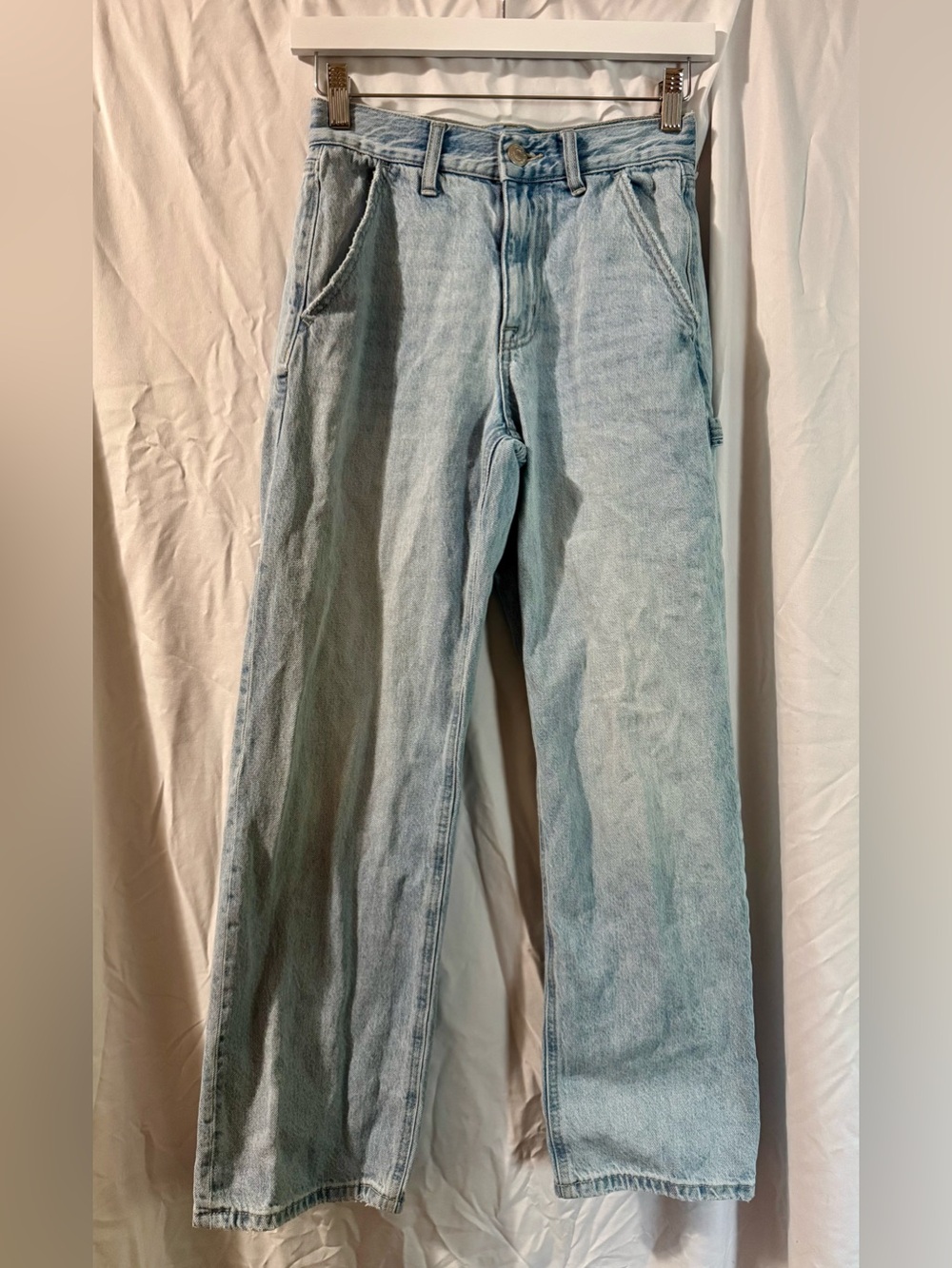 Aeropostale Light Blue High Rise Baggy Jeans 00 Short